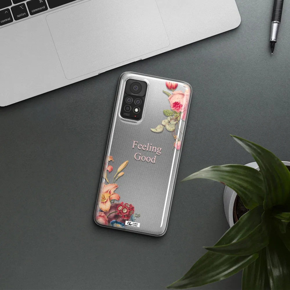 a close-up of flowers Xiaomi Note 11 Pro Clear TPU Case