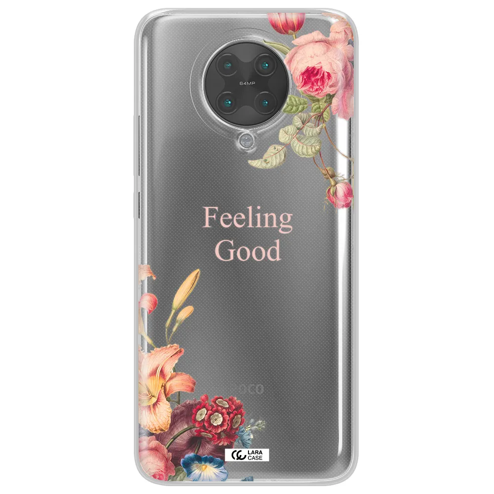 a close-up of flowers Xiaomi Poco F2 Pro Clear TPU Case