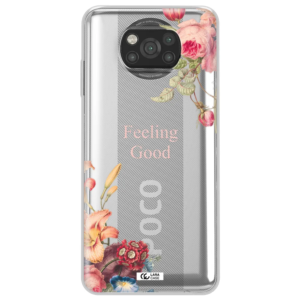a close-up of flowers Xiaomi Poco X3 Clear TPU Case