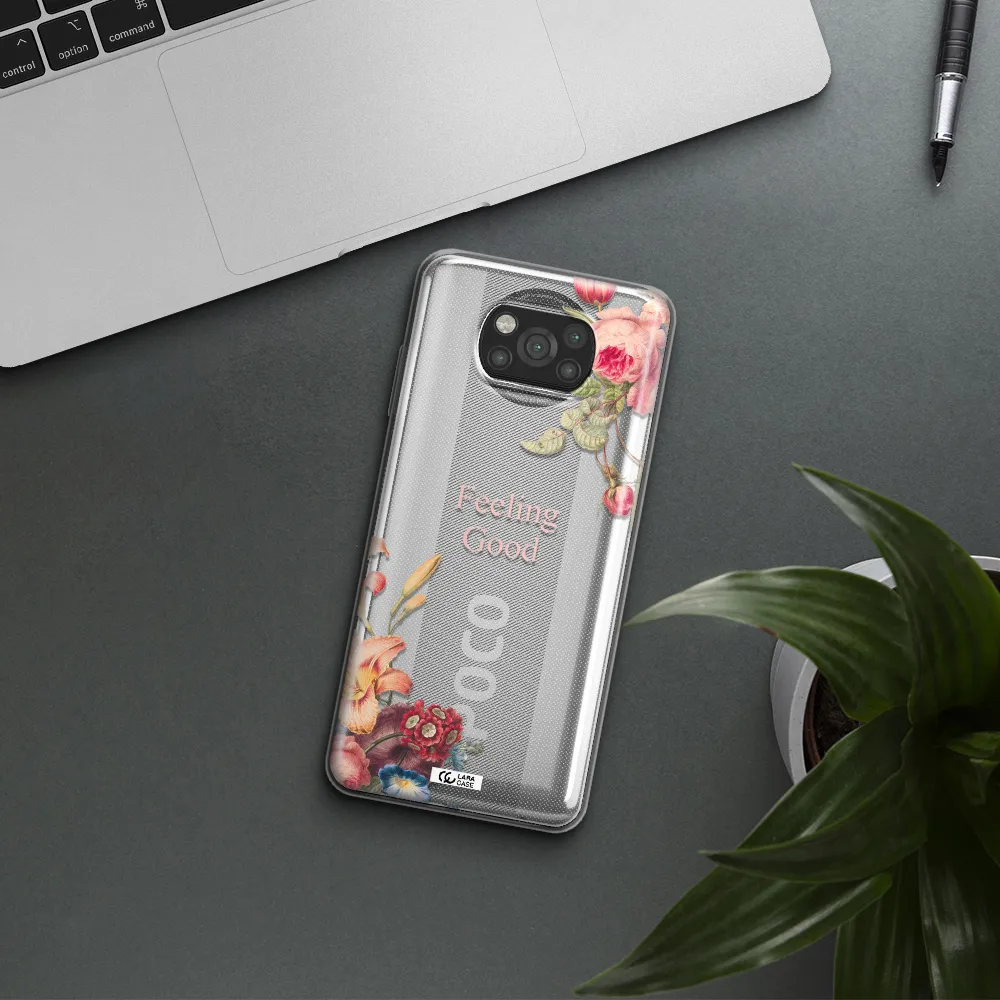 a close-up of flowers Xiaomi Poco X3 Clear TPU Case