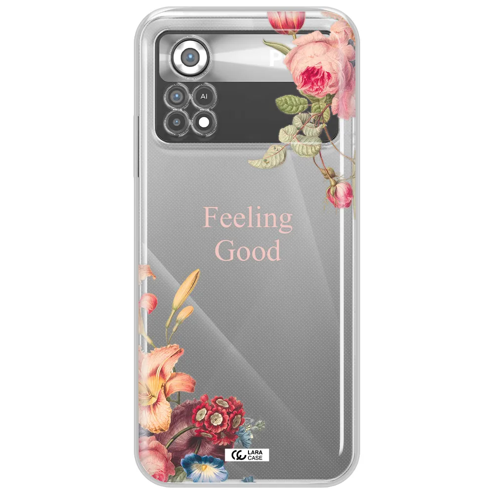 a close-up of flowers Xiaomi Poco X4 Pro Clear TPU Case