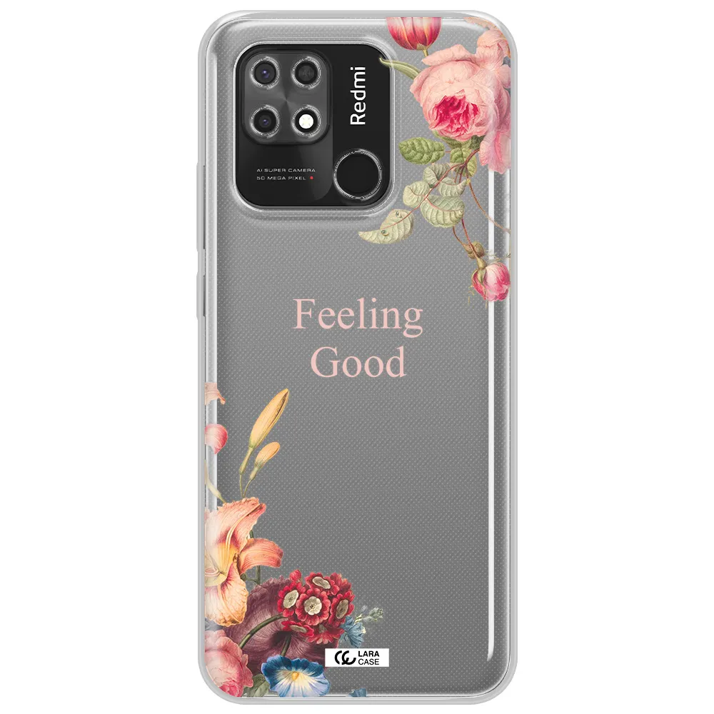 a close-up of flowers Xiaomi Redmi 10C Clear TPU Case