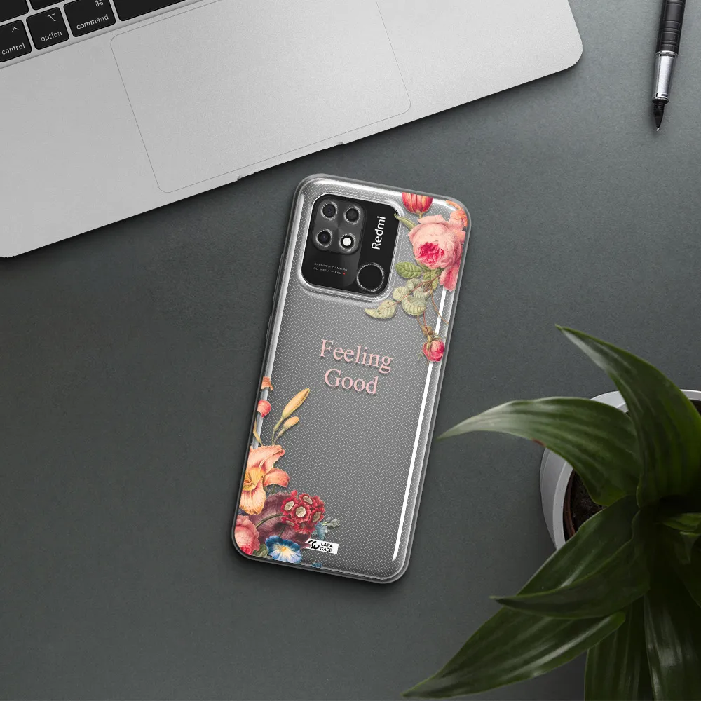 a close-up of flowers Xiaomi Redmi 10C Clear TPU Case