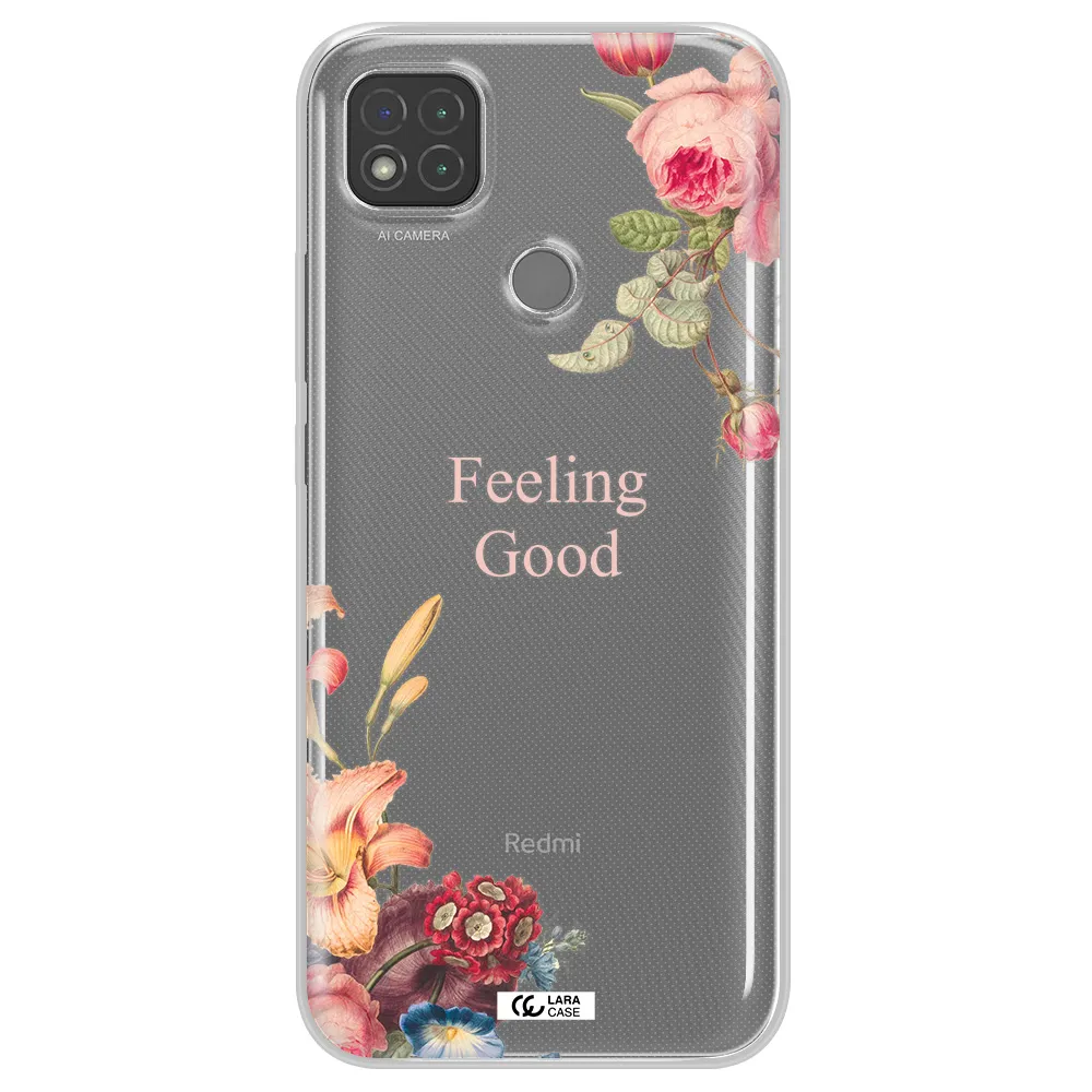 a close-up of flowers Xiaomi Redmi 9C Clear TPU Case