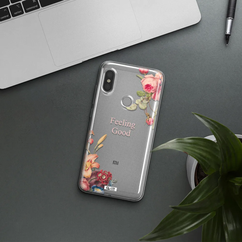 a close-up of flowers Xiaomi Redmi Note 6 Pro Clear TPU Case