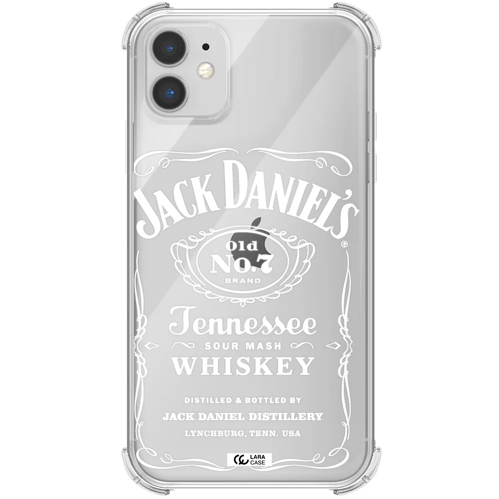 a white background with black dots Apple iPhone 11 Clear PC Case