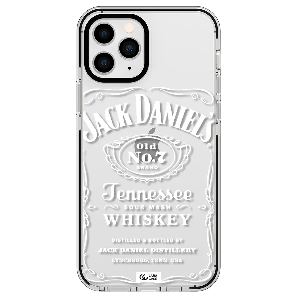 a white background with black dots Apple iPhone 11 pro impact black border Case