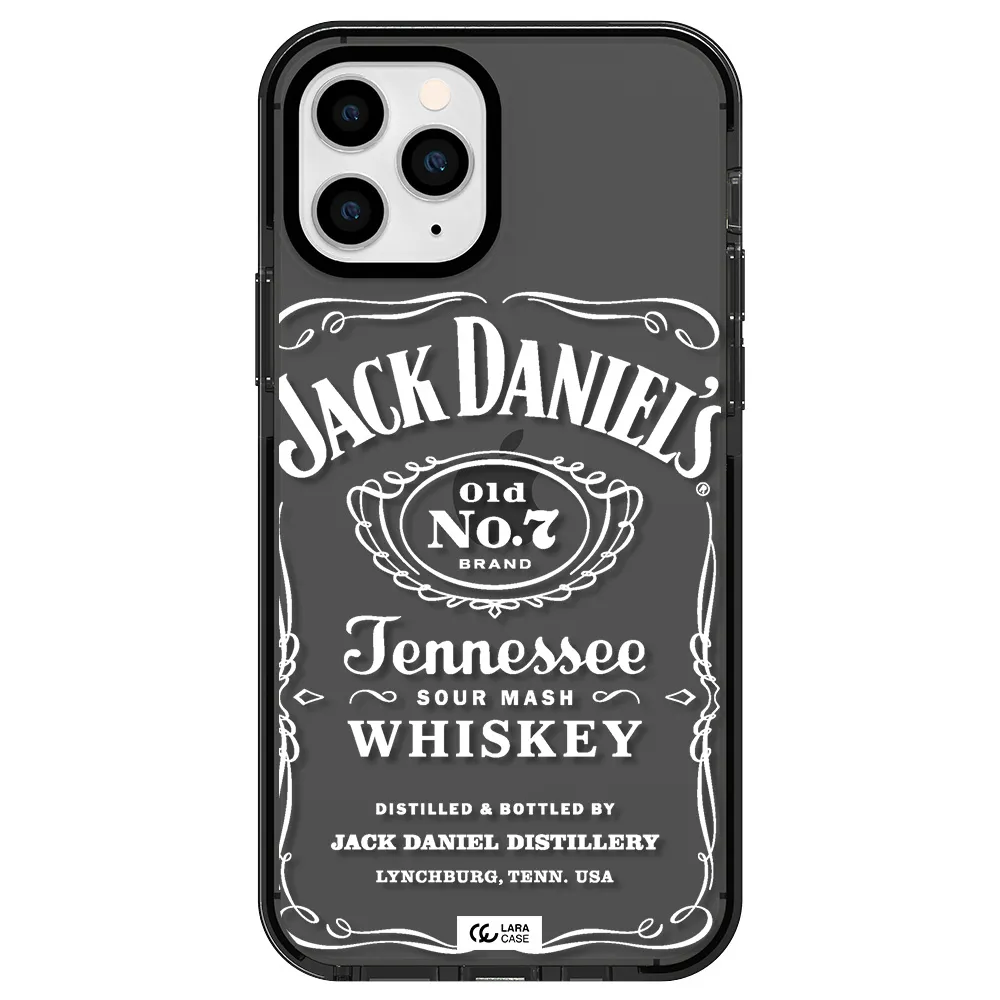 a white background with black dots Apple iPhone 11 pro impact Smoke Black Case