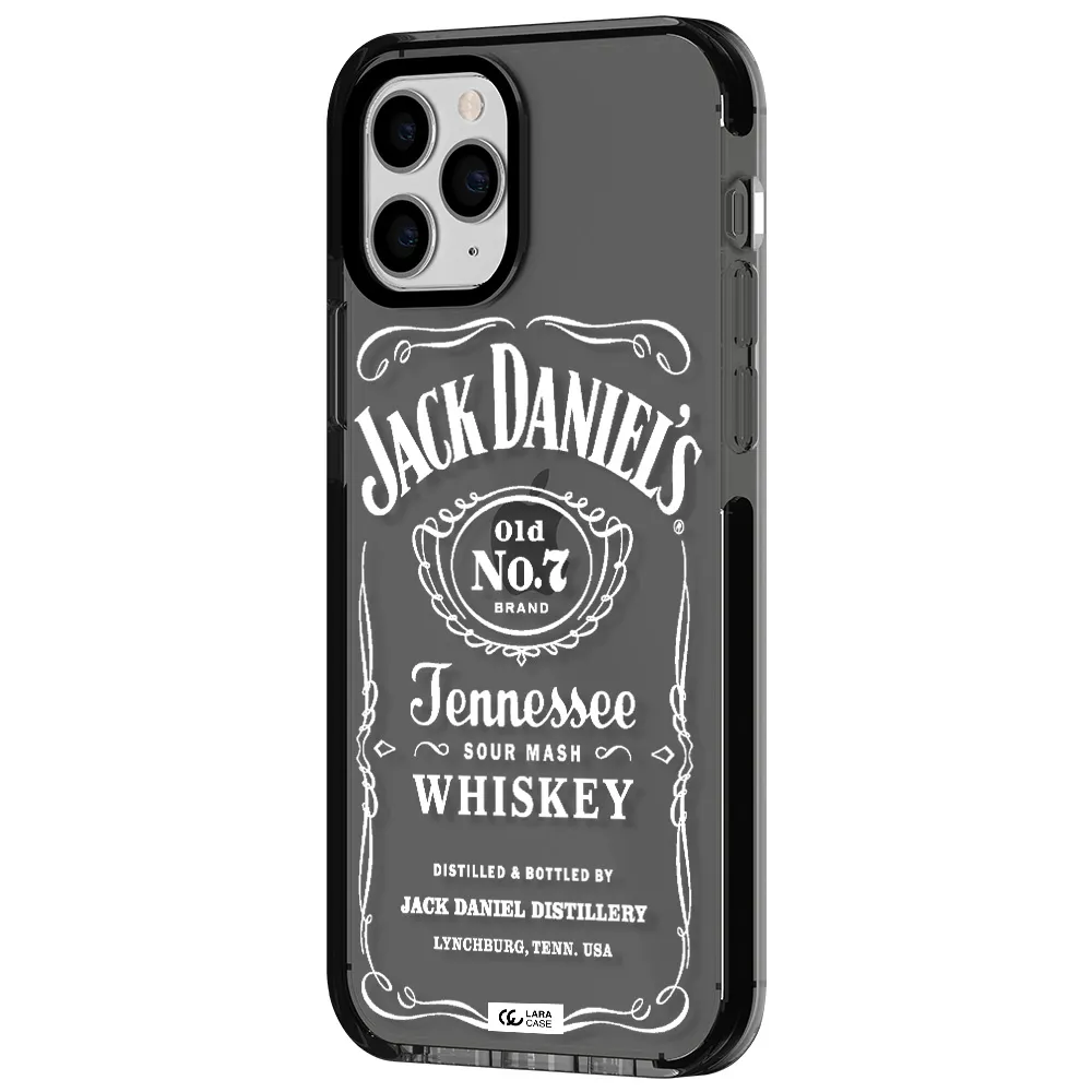 a white background with black dots Apple iPhone 11 pro max impact Smoke Black Case