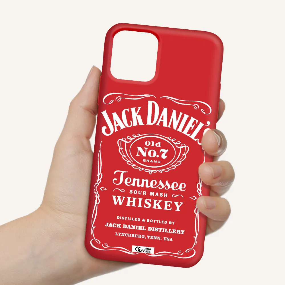 a white background with black dots Apple iPhone 11 pro Silicone Imperial Red Case