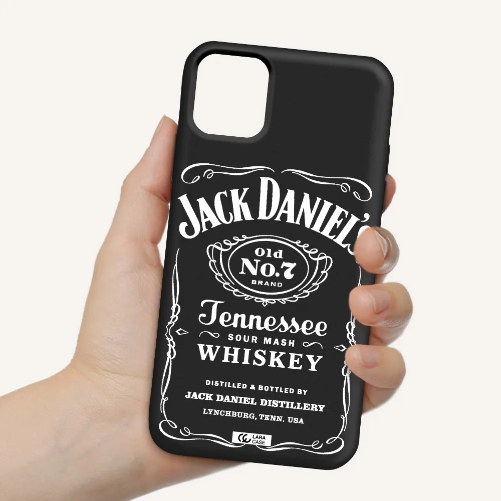 a white background with black dots Apple iPhone 11 Silicone black Case