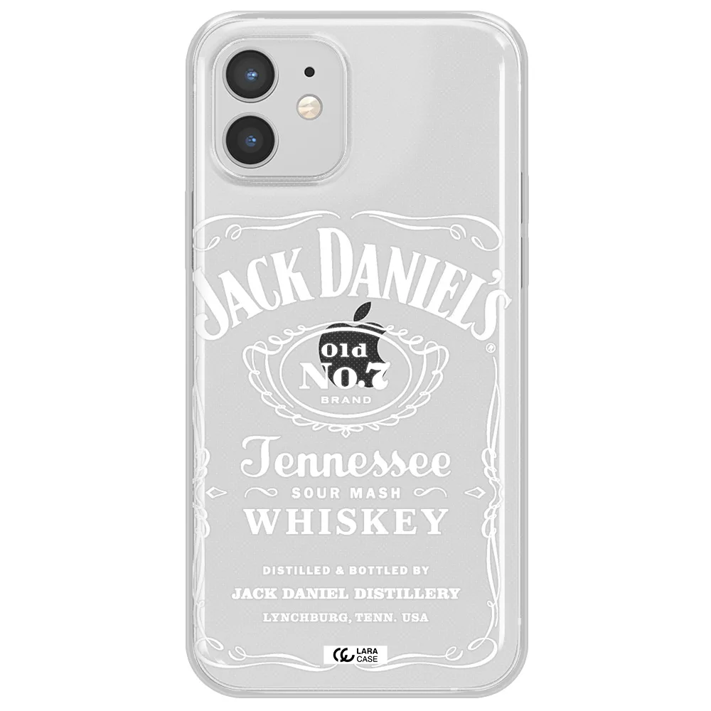 a white background with black dots Apple iPhone 12 Clear TPU Case