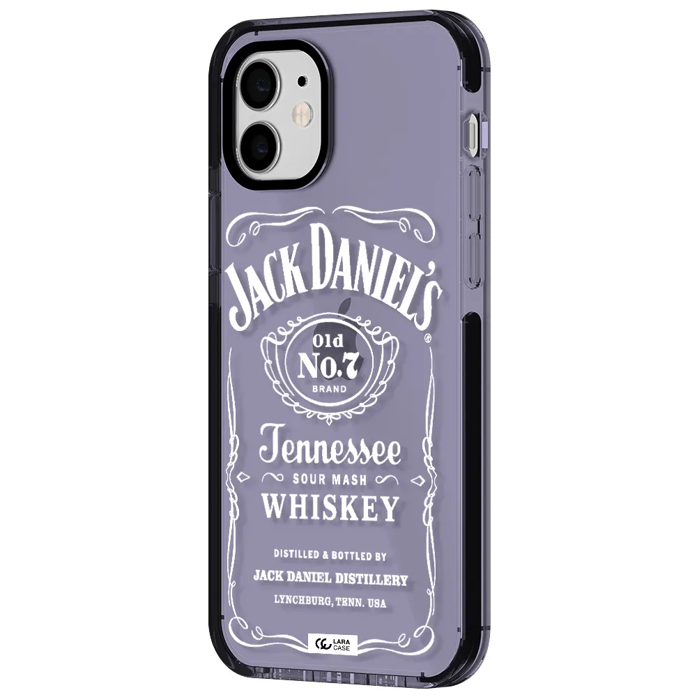 a white background with black dots Apple iPhone 12 impact Lilac Case