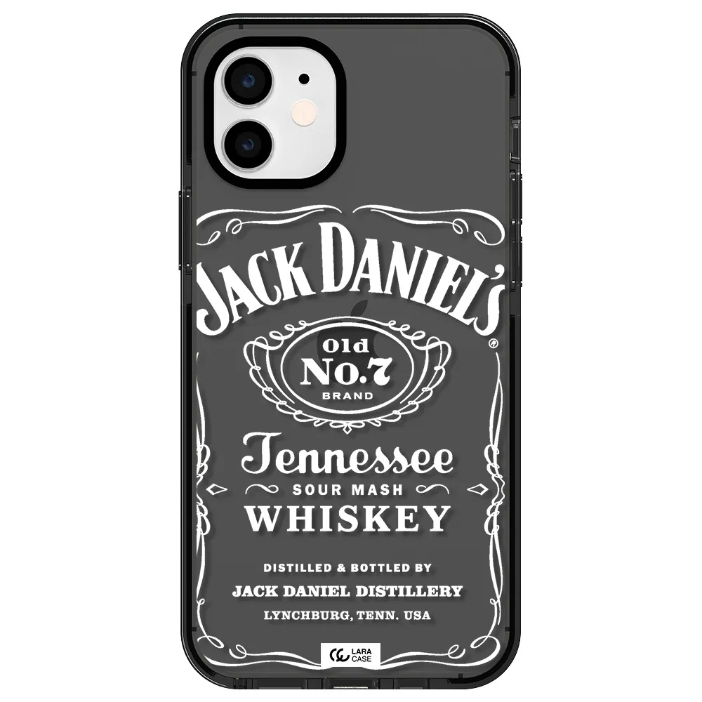 a white background with black dots Apple iPhone 12 impact Smoke Black Case