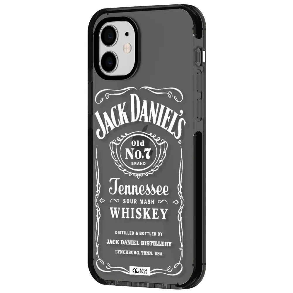 a white background with black dots Apple iPhone 12 impact Smoke Black Case