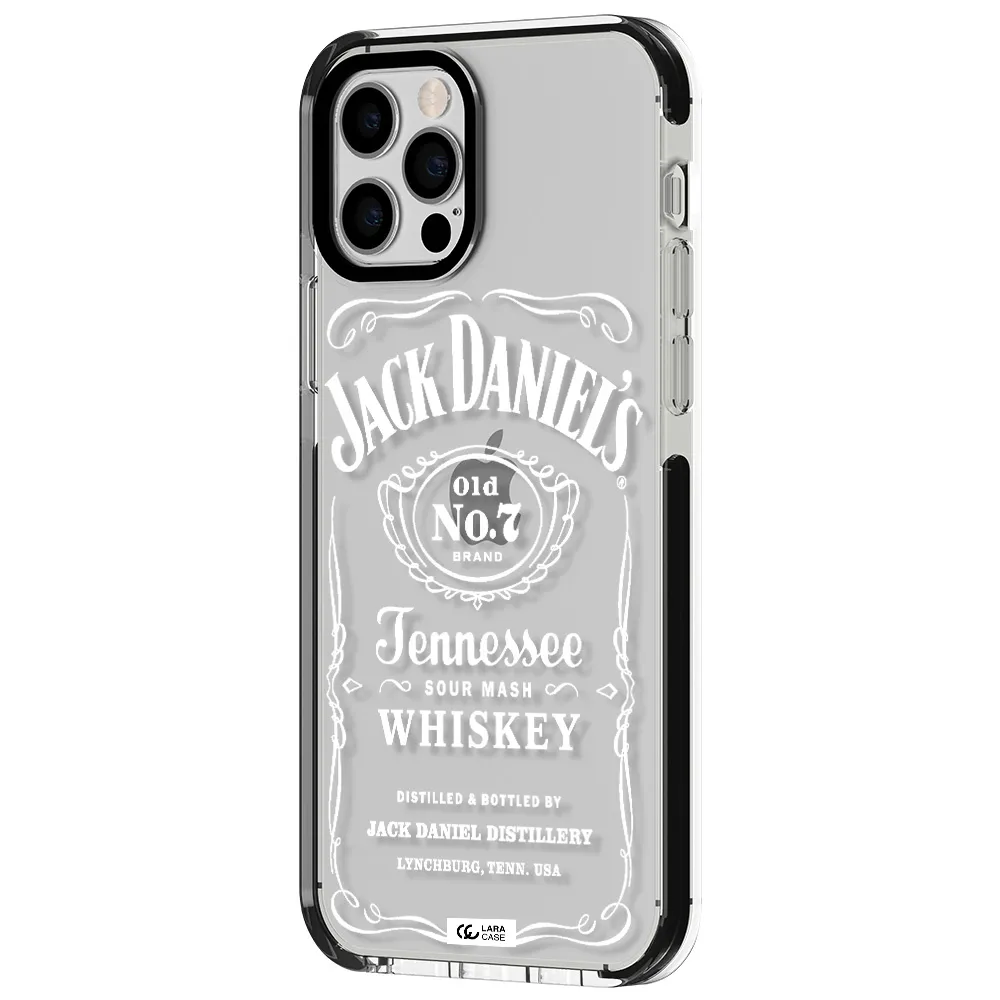 a white background with black dots Apple iPhone 12 pro impact black border Case