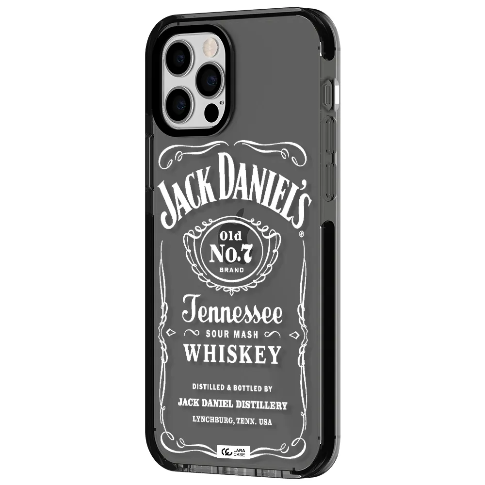 a white background with black dots Apple iPhone 12 pro impact Smoke Black Case