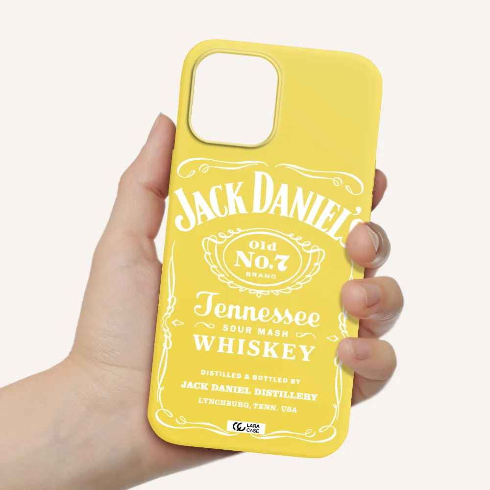 a white background with black dots Apple iPhone 12 pro Silicone canary yellow Case