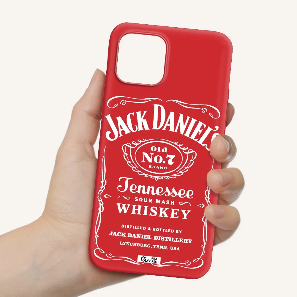 a white background with black dots Apple iPhone 12 Silicone Imperial Red Case