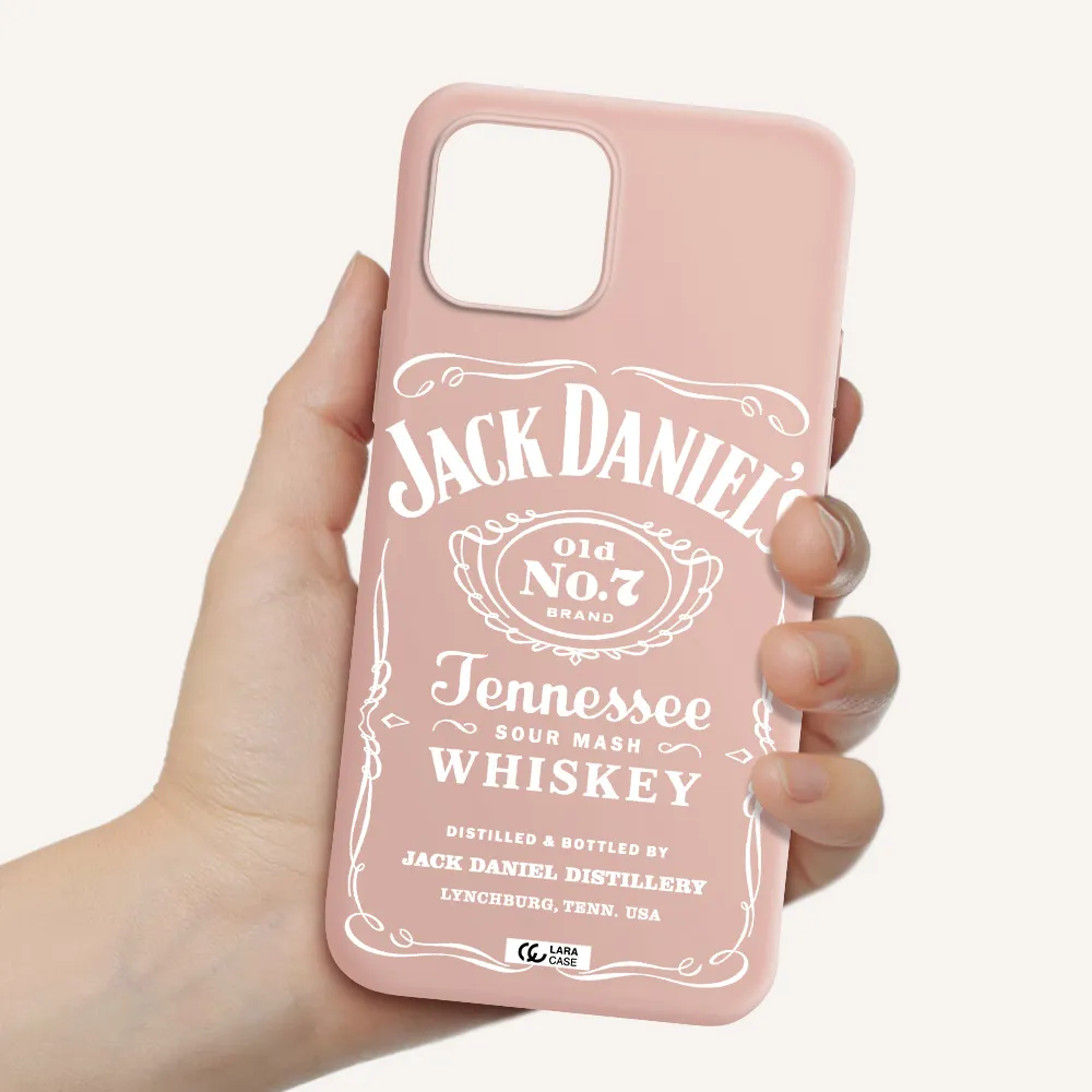 a white background with black dots Apple iPhone 12 Silicone pastel pink Case