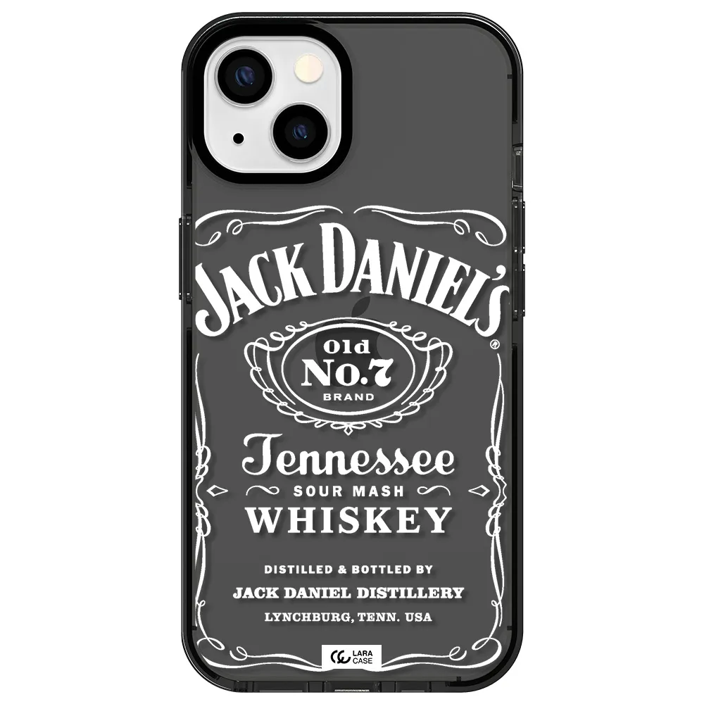 a white background with black dots Apple iPhone 13 impact Smoke Black Case