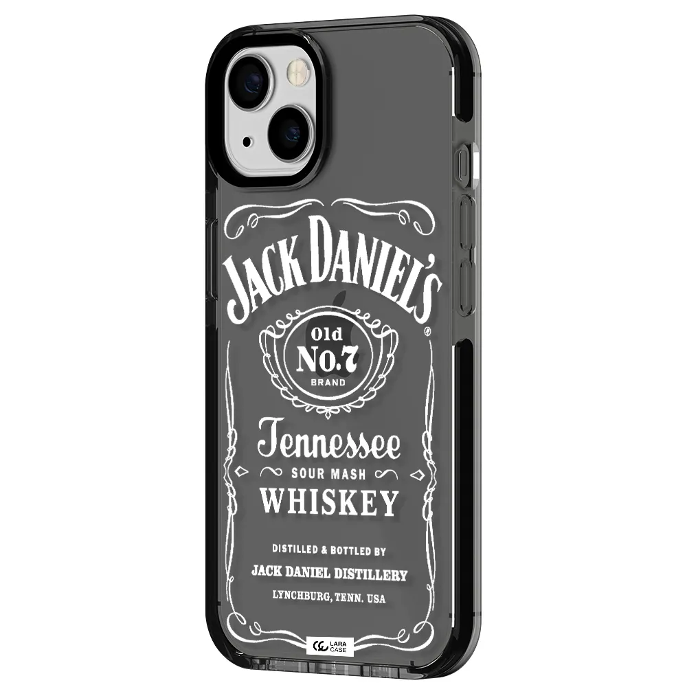 a white background with black dots Apple iPhone 13 impact Smoke Black Case