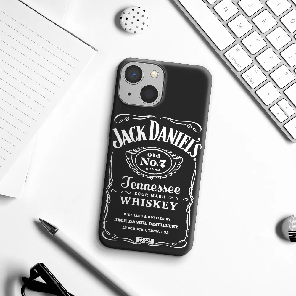 a white background with black dots Apple iPhone 13 mini Silicone black Case