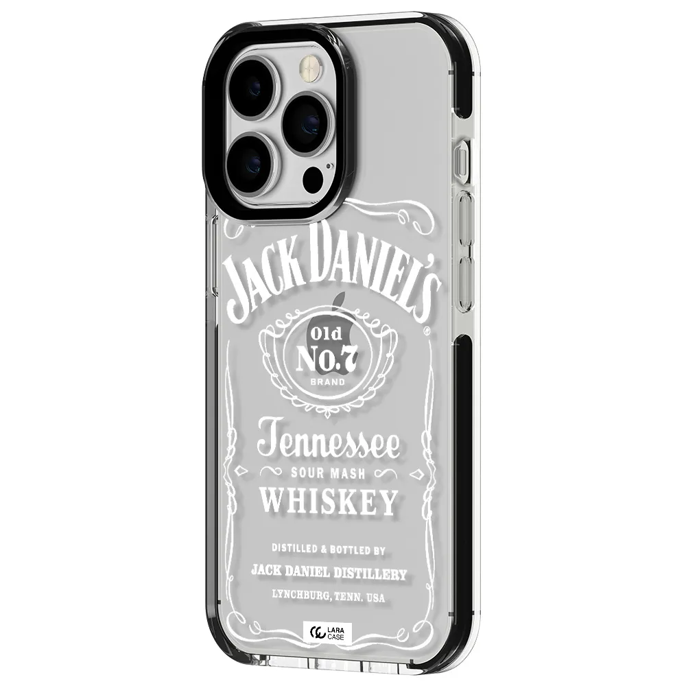 a white background with black dots Apple iPhone 13 Pro impact black border Case