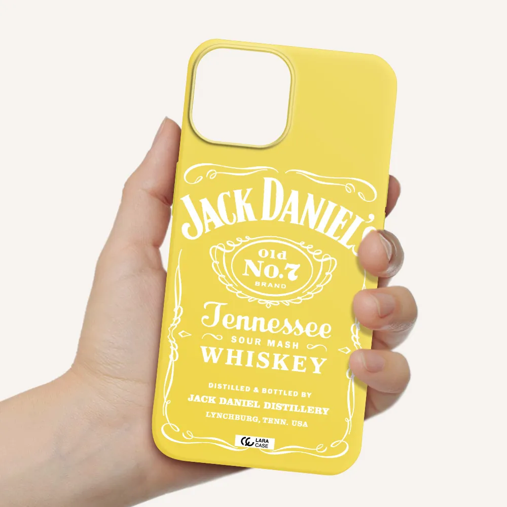 a white background with black dots Apple iPhone 13 Silicone canary yellow Case