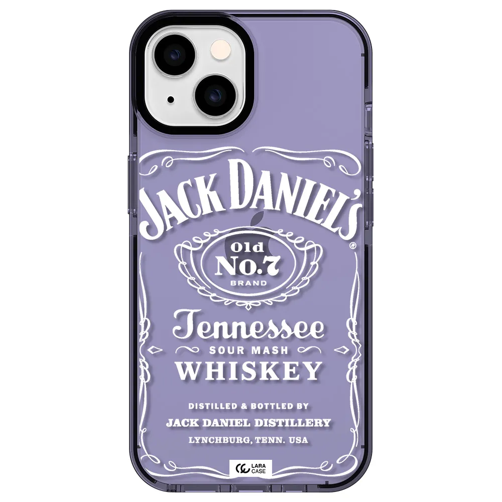 a white background with black dots Apple iPhone 14 impact Lilac Case