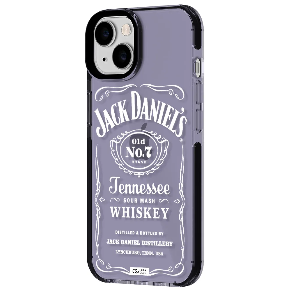 a white background with black dots Apple iPhone 14 impact Lilac Case