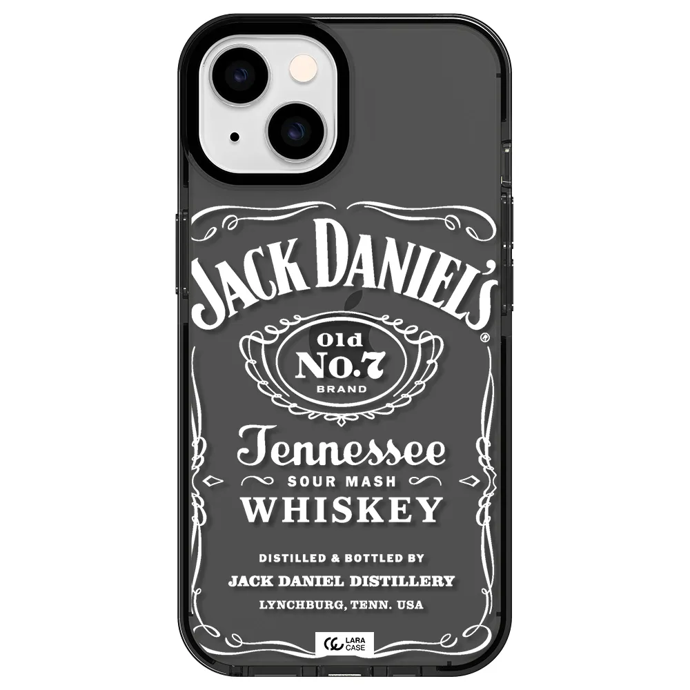 a white background with black dots Apple iPhone 14 impact Smoke Black Case