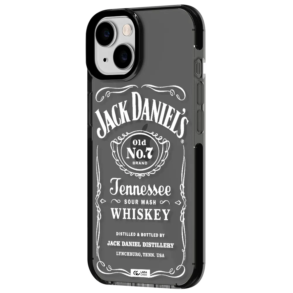 a white background with black dots Apple iPhone 14 impact Smoke Black Case