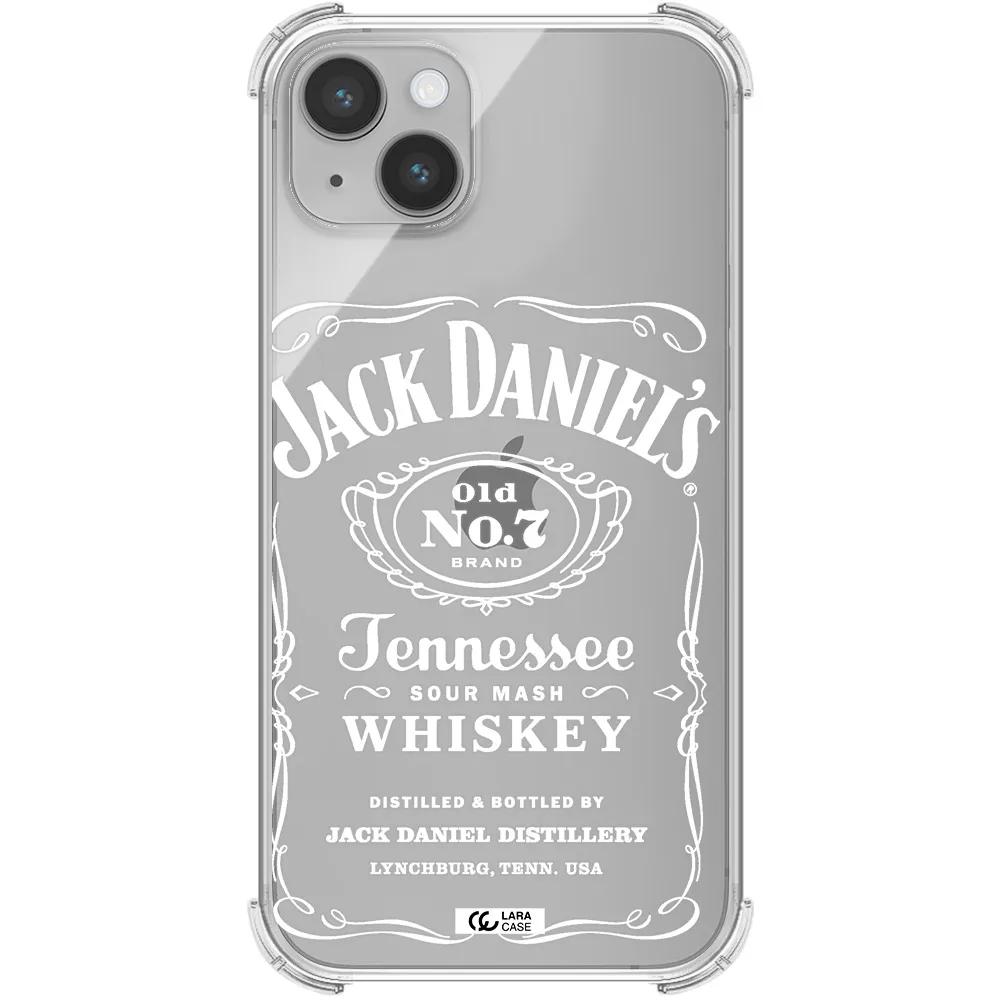 a white background with black dots Apple iPhone 14 plus Clear PC Case