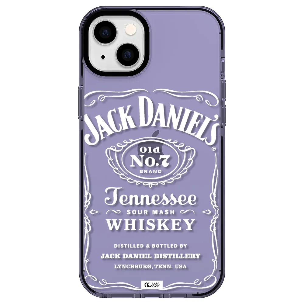 a white background with black dots Apple iPhone 14 plus impact Lilac Case