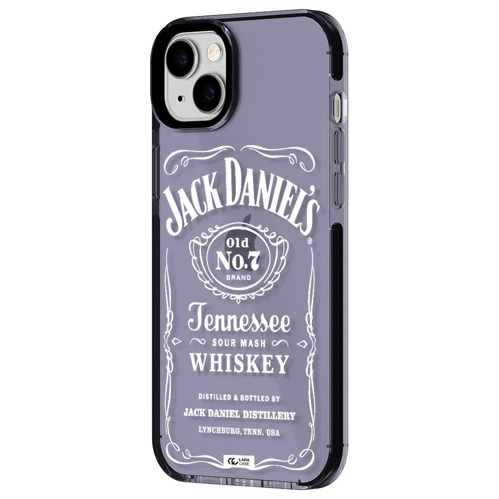 a white background with black dots Apple iPhone 14 plus impact Lilac Case