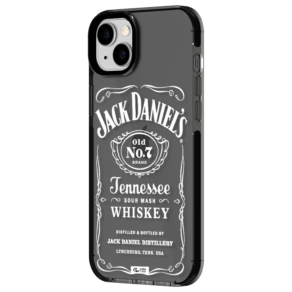 a white background with black dots Apple iPhone 14 plus impact Smoke Black Case