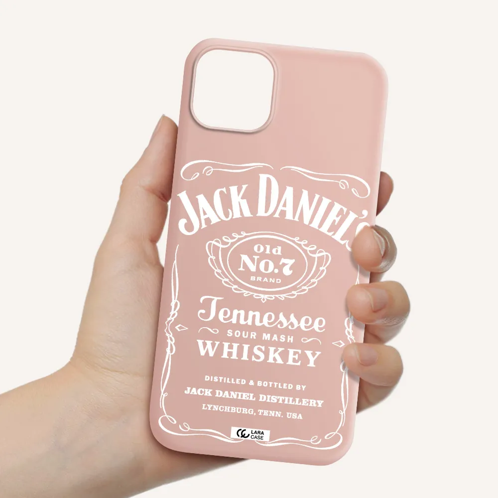 a white background with black dots Apple iPhone 14 plus Silicone pastel pink Case