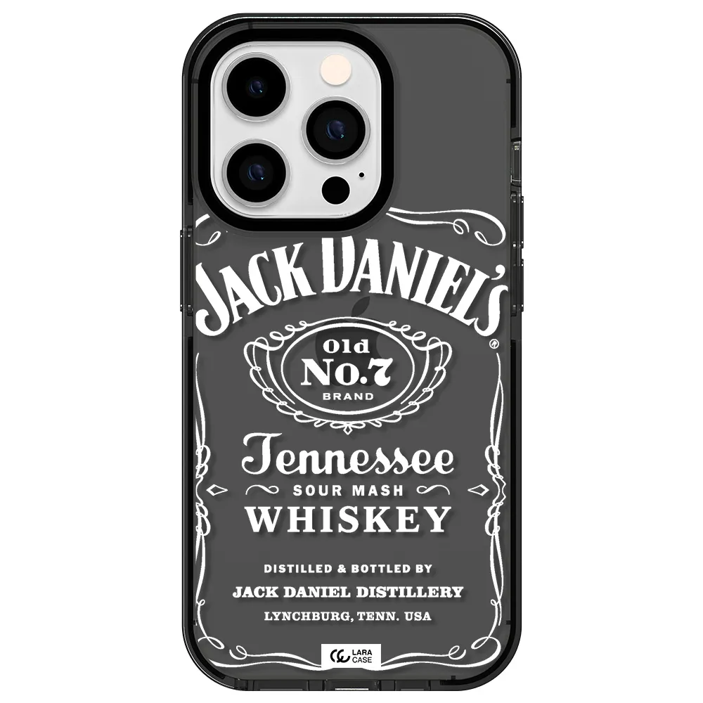 a white background with black dots Apple iPhone 14 pro impact Smoke Black Case