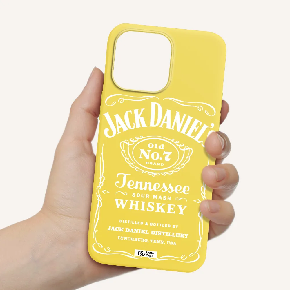 a white background with black dots Apple iPhone 14 pro Silicone canary yellow Case