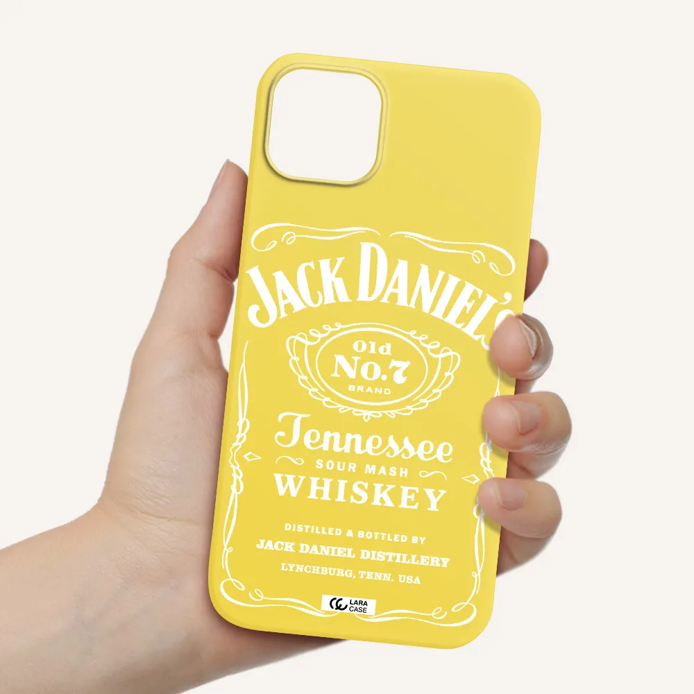 a white background with black dots Apple iPhone 14 Silicone canary yellow Case