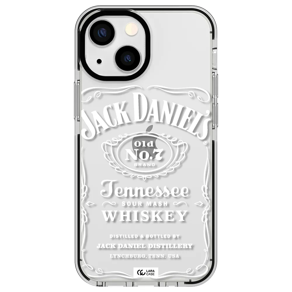 a white background with black dots Apple iPhone 15 impact black border Case