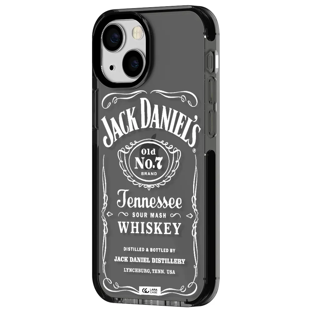 a white background with black dots Apple iPhone 15 impact Smoke Black Case