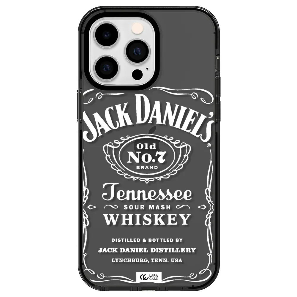 a white background with black dots Apple iPhone 15 Pro impact Smoke Black Case