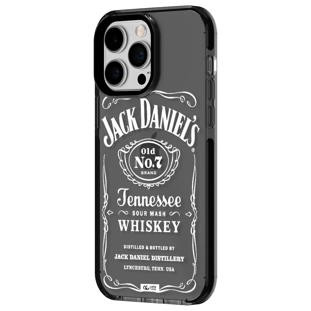 a white background with black dots Apple iPhone 15 Pro Max impact Smoke Black Case