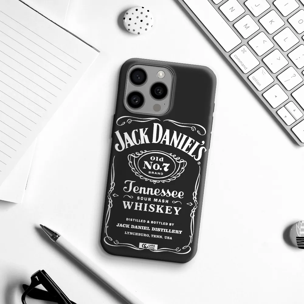 a white background with black dots Apple Iphone 15 Pro max Silicone black Case