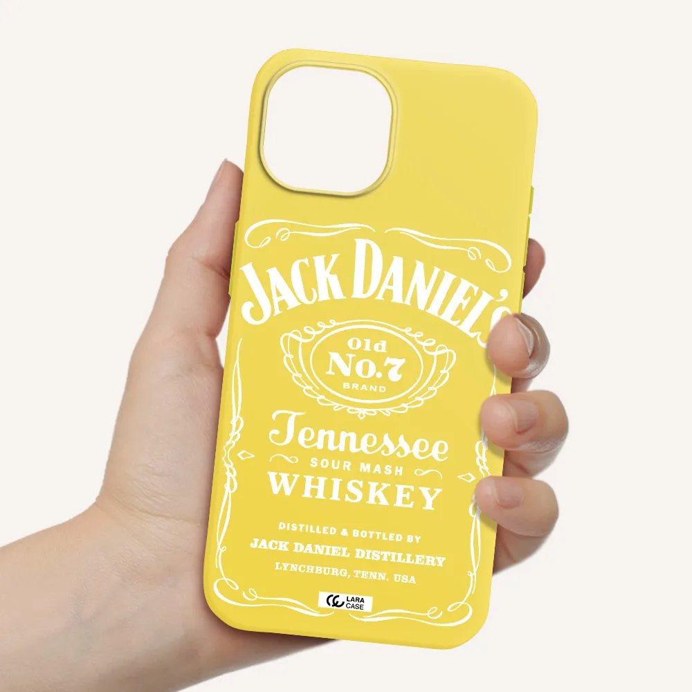 a white background with black dots Apple iPhone 15 Silicone canary yellow Case