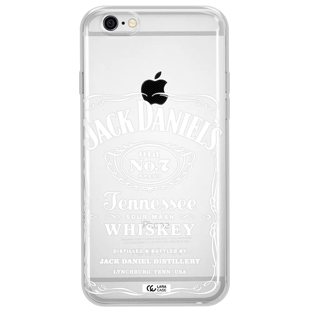 a white background with black dots Apple iPhone 6 Clear TPU Case