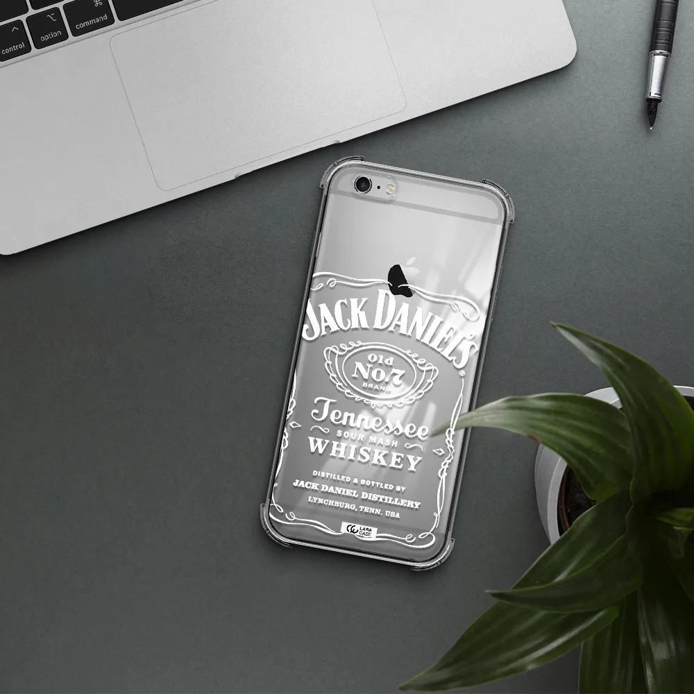 a white background with black dots Apple iPhone 6 plus Clear PC Case