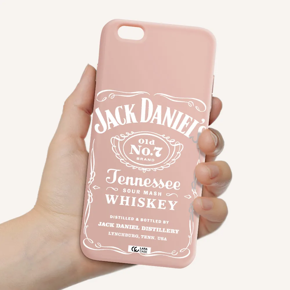 a white background with black dots Apple iPhone 6 plus Silicone pastel pink Case